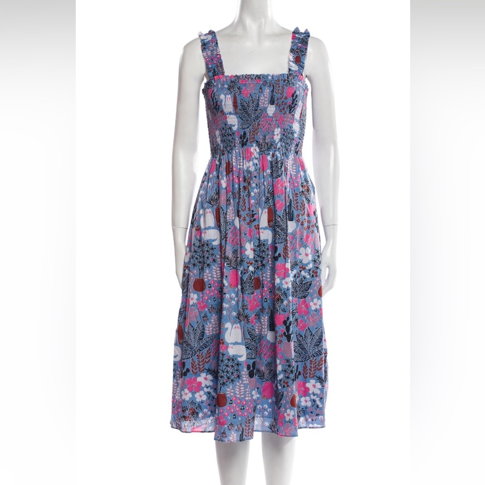 NWT Kate Spade Garden Posey Smocked Dress - S